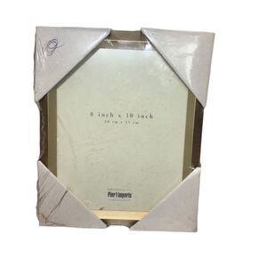 Pier 1 Brass Tone 8x10 Picture Frame New in Package USA Made Contemporary